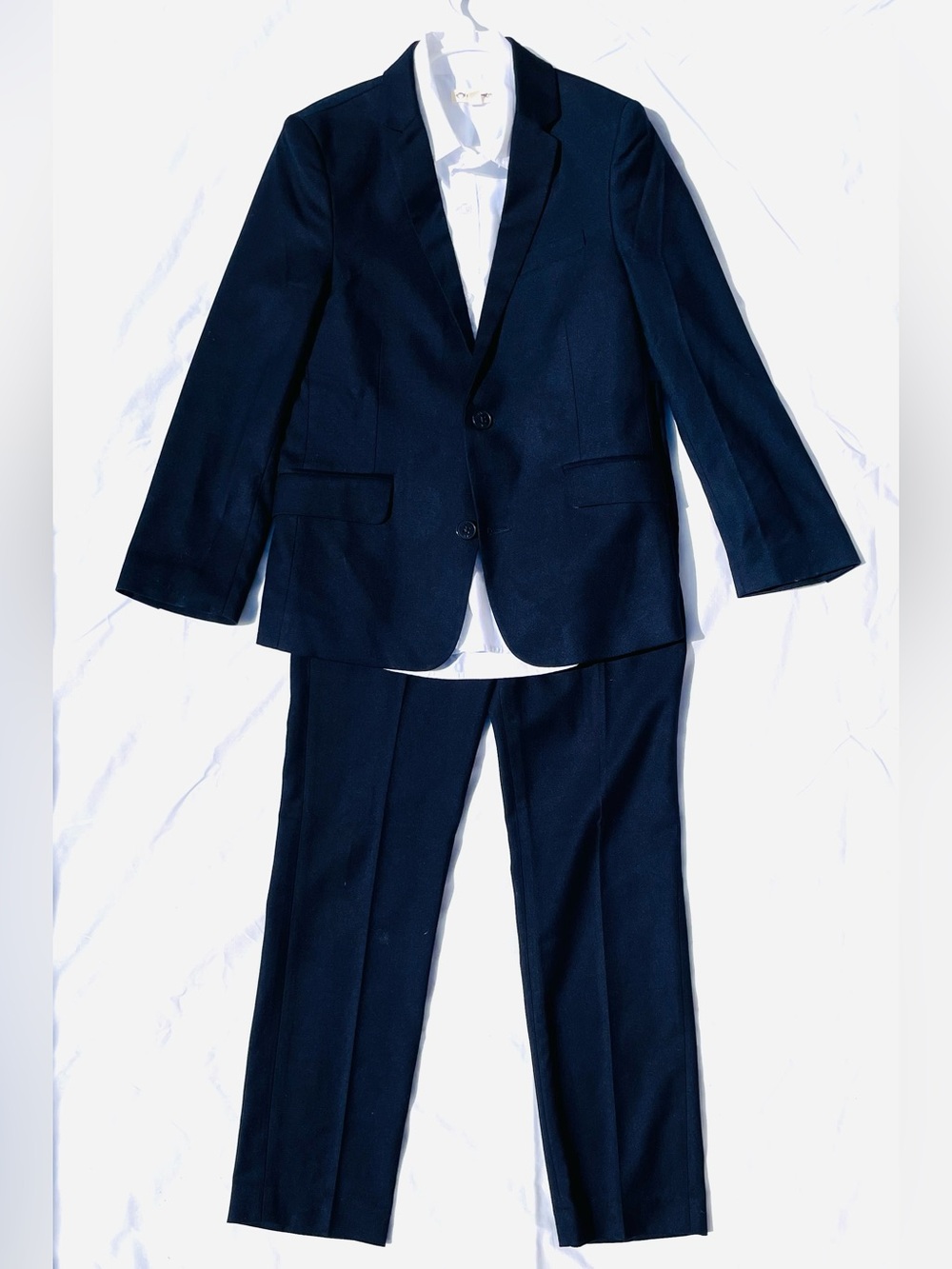 Appaman Boys Navy Blue Mod Suit with White Button-Down Shirt, Size 10